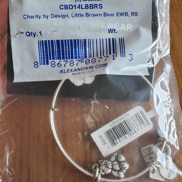 NWT Authentic Alex and Ani (+) Energy Bracelet "Little Brown Bear" - Picture 6 of 6